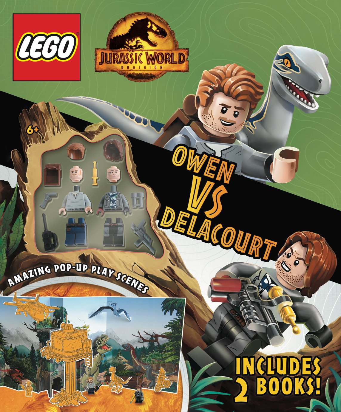 LEGO Jurassic World Owen Versus Delacour Book