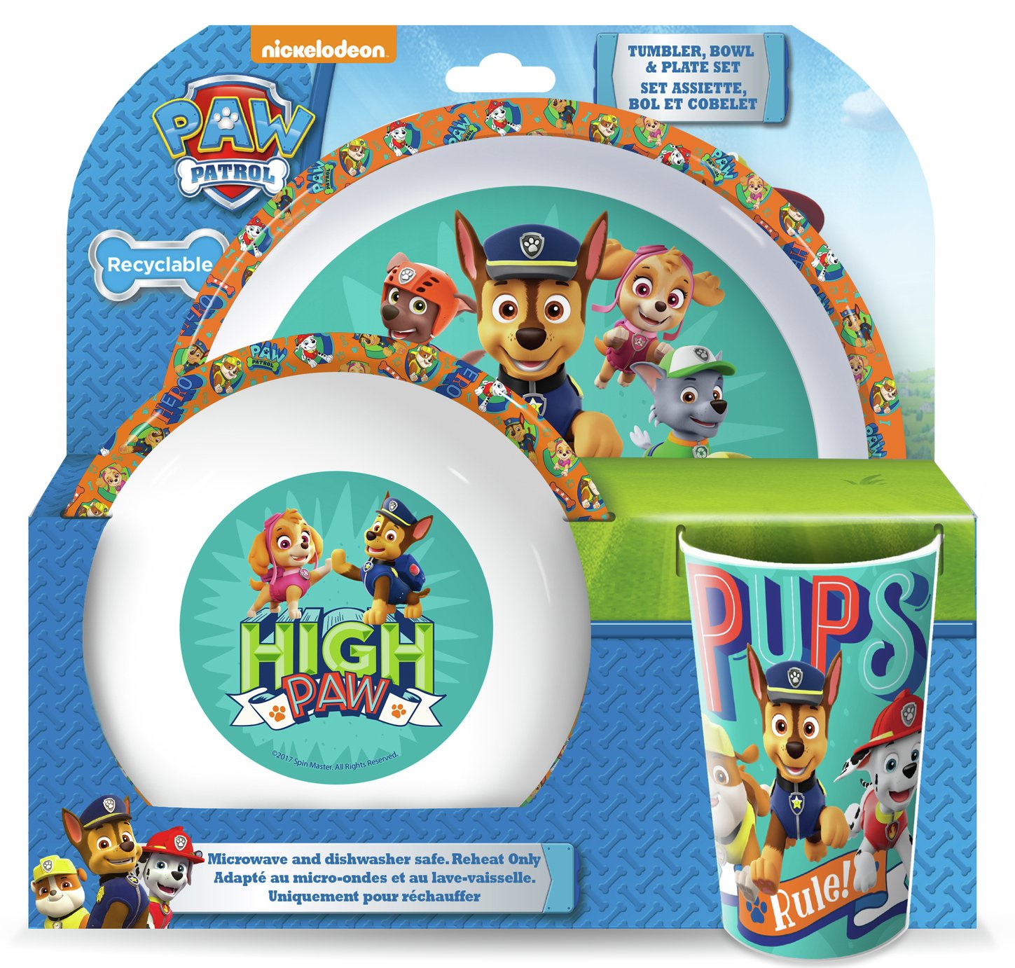 Spearmark Nickelodeon Paw Patrol Blue Dinner Set