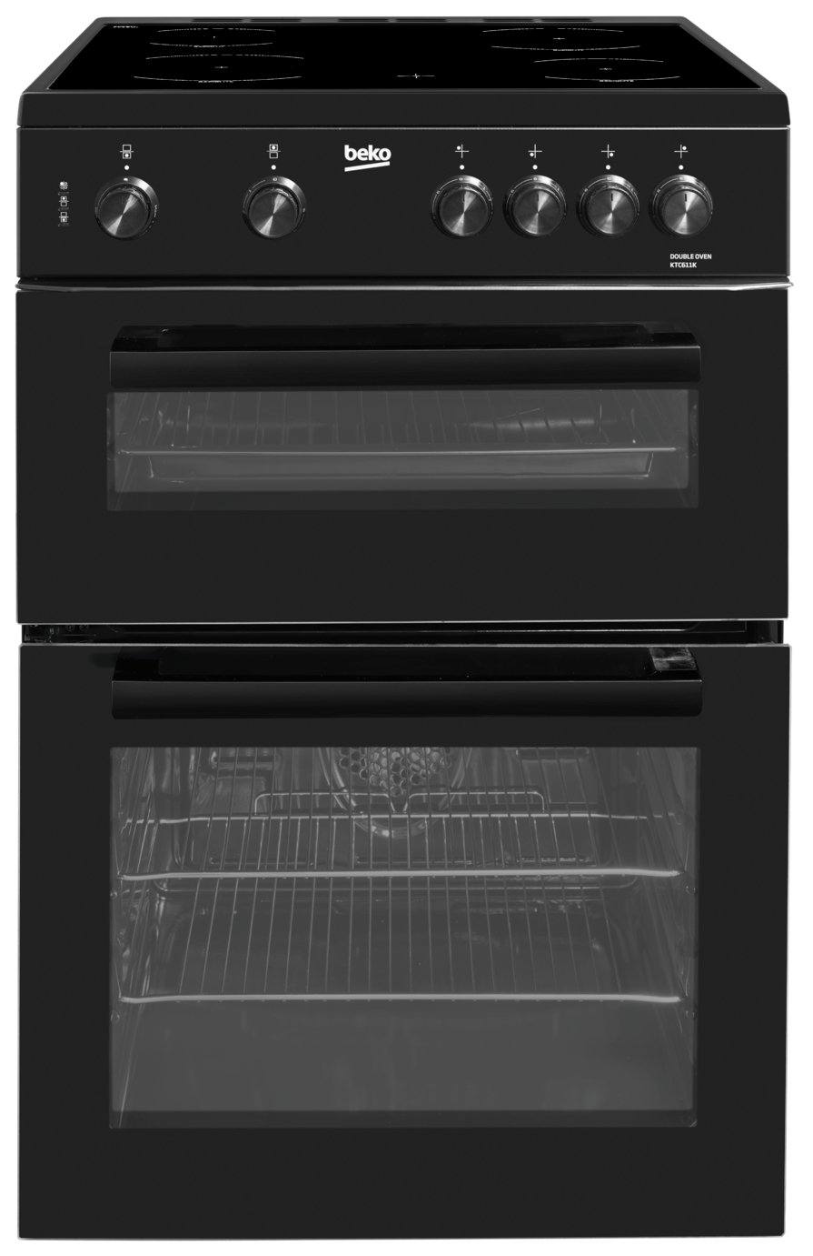 Beko KTC611K 60cm Single Electric Cooker - Black