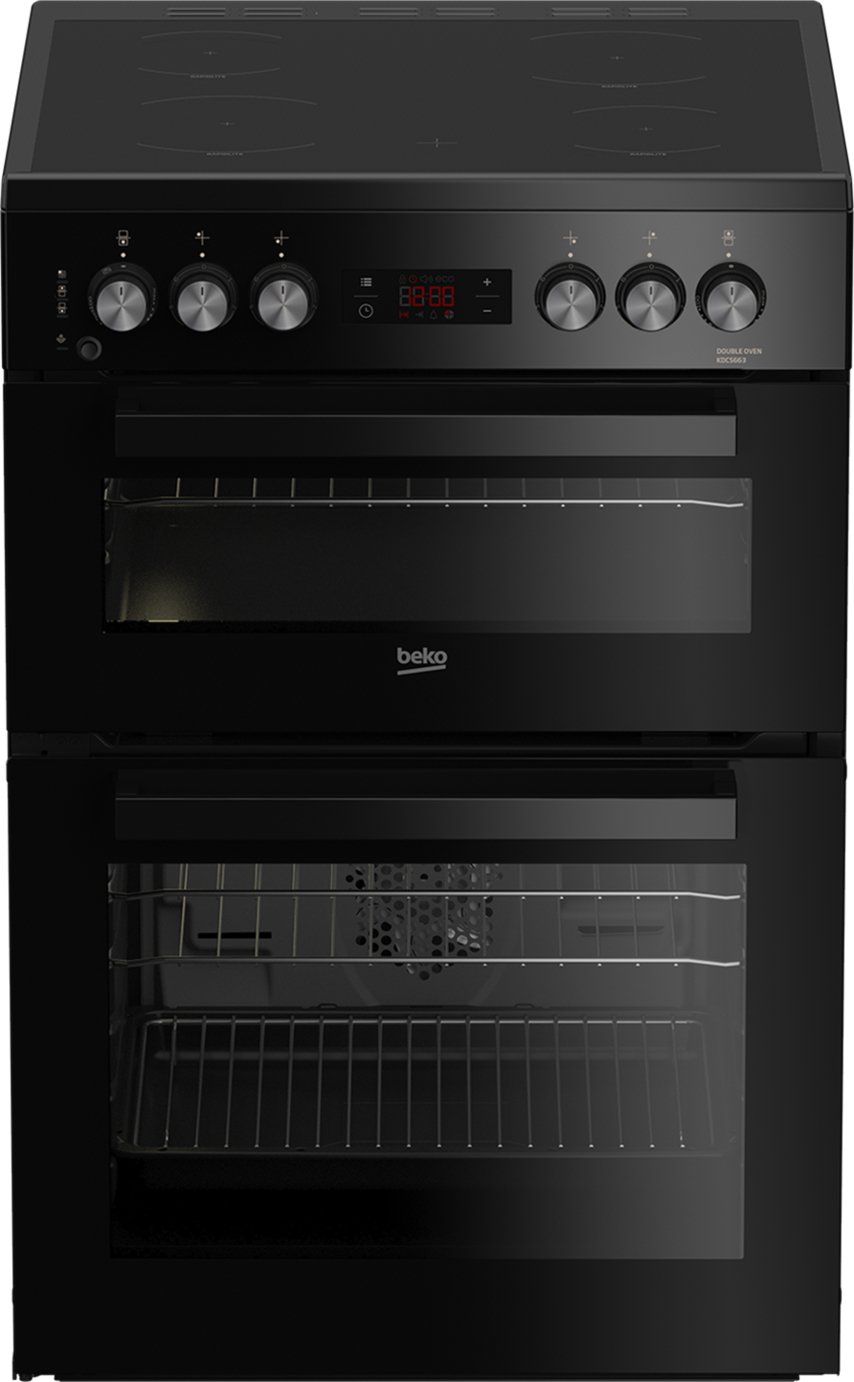 Beko KDCS663K 60cm Double Oven Electric Cooker – Black