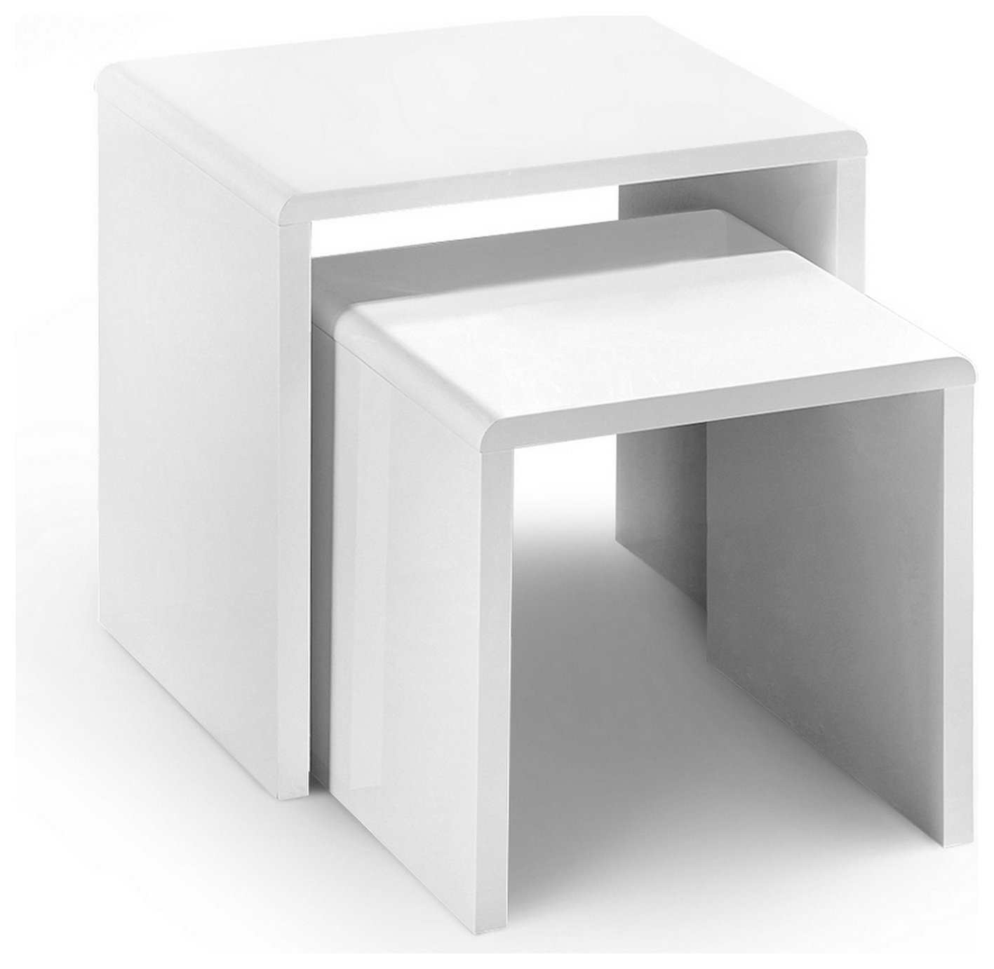 Julian Bowen Manhattan Nest of 2 Tables - White Gloss