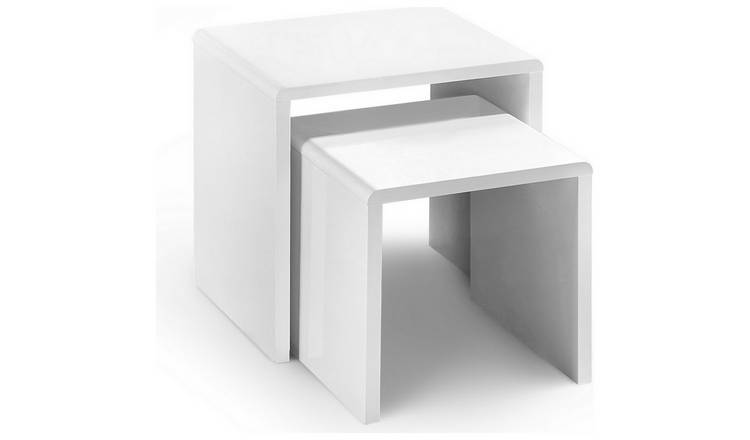 Buy Julian Bowen Manhattan Nest of 2 Tables - White Gloss | Nest of tables  | Argos