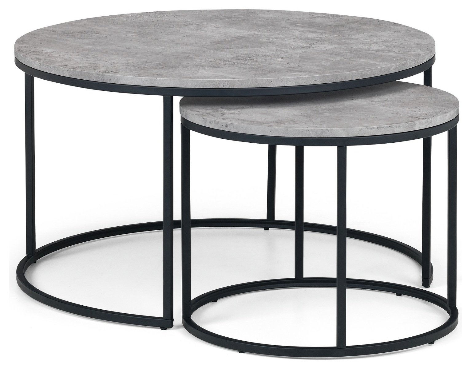 Julian Bowen Staten Nest of 2 Tables - Grey