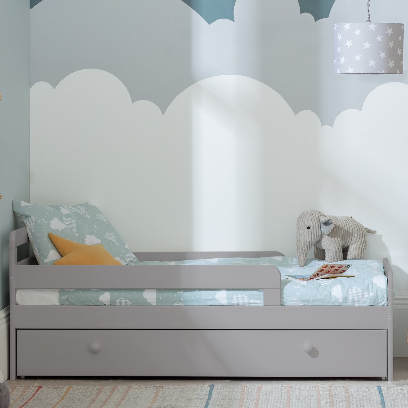 Habitat Ellis Toddler Bed Frame with Drawer - Grey