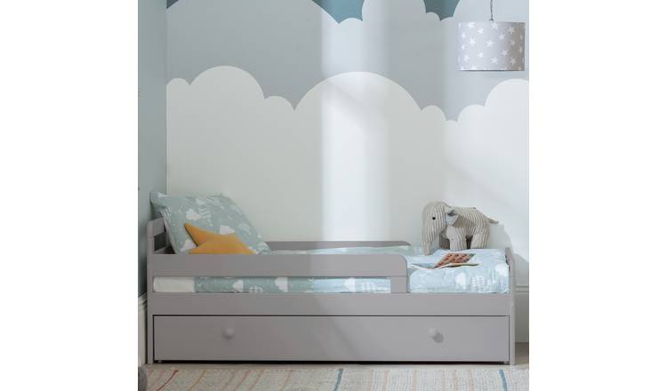 Buy Habitat Ellis Toddler Bed Frame with Drawer - Grey | Kids beds | Argos