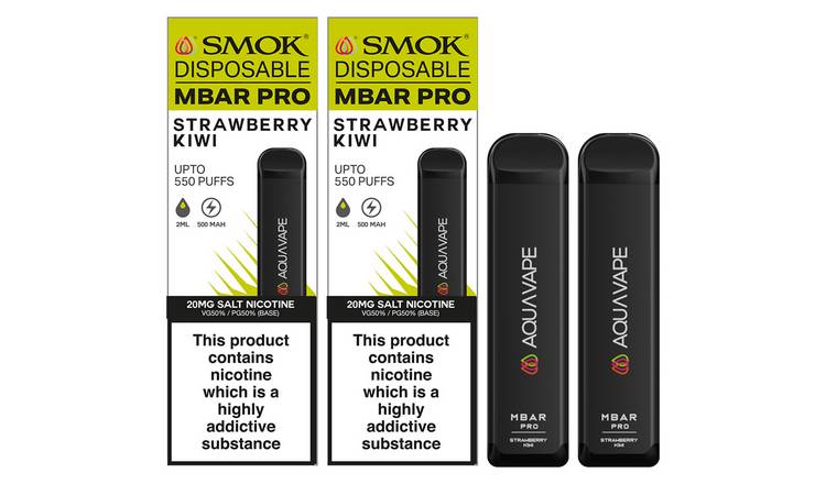 Smok Mbar Pro Disposable Vape Kit Strawberry Kiwi Pack of 2