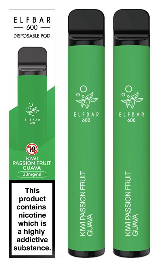 Elf Bar Disposable Vape Kit Kiwi Passionfruit Guava Set of 2