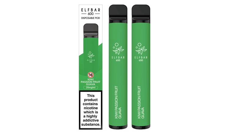 Buy Elf Bar Disposable Vape Kit Kiwi Passionfruit Guava Set of 2 E