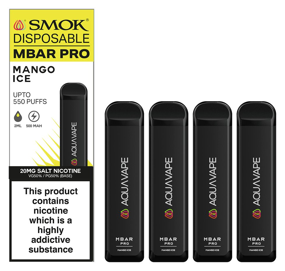 Smok Mbar Pro Disposable Vape Kit Mango Ice Set of 4