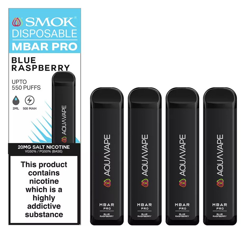Smok Mbar Pro Disposable Vape Kit Blue Raspberry Set of 4