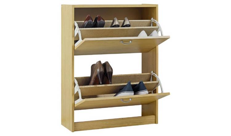 Argos Home Maine Shoe Storage Cabinet - Oak 