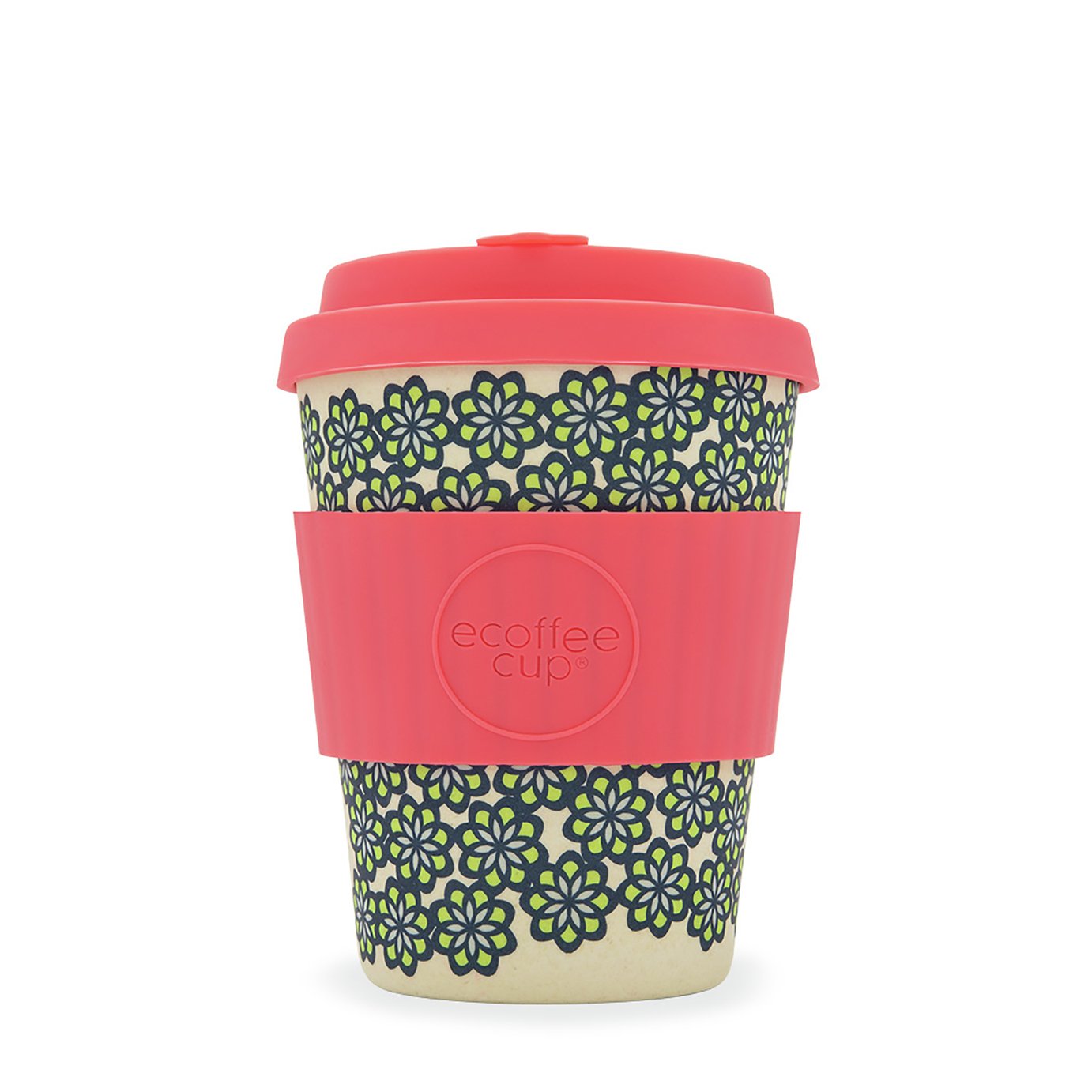 Ecoffee Cup Floral Pink Travel Mug - 340ml