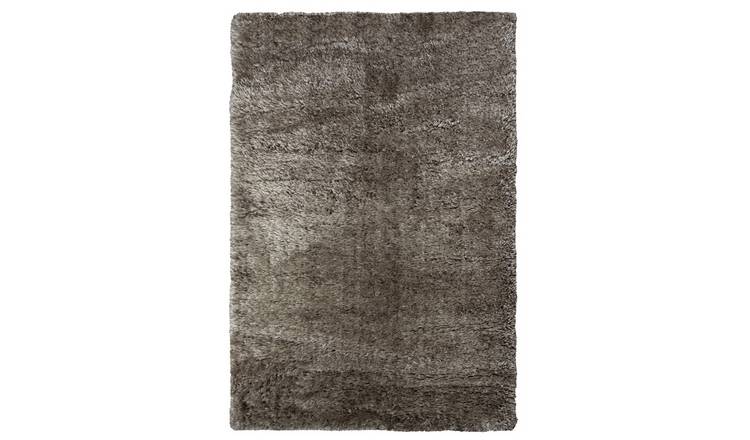 Homemaker Supersoft Plain Grey Shaggy Rug - 160x230cm