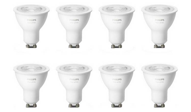 Philips Hue GU10 Smart With Bluetooth - 8 Pack | Smart light bulbs | Argos