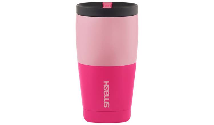 Smash Colourblock Pink Stainless Steel Coffee Cup - 350ml