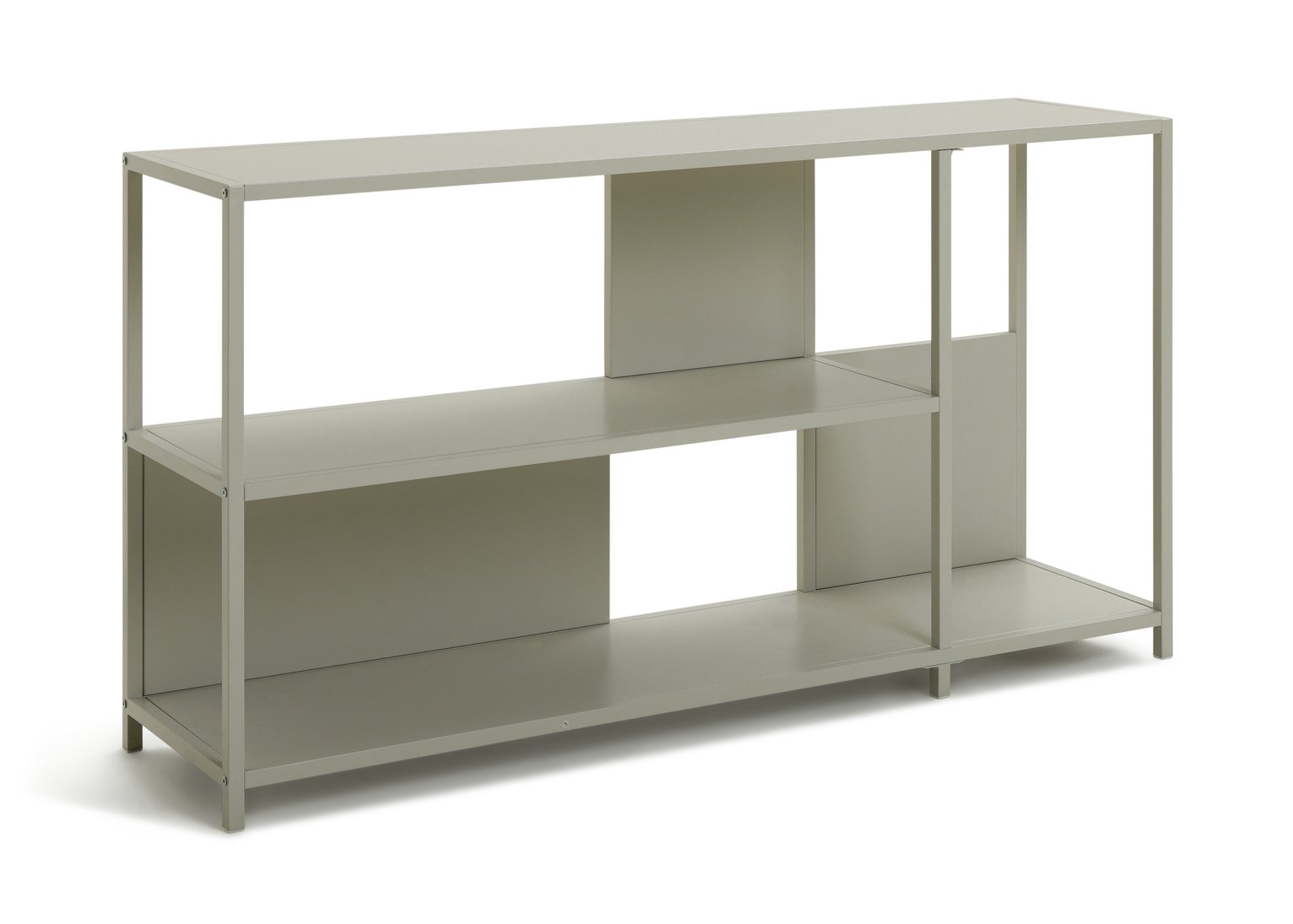 Habitat Deon Short Metal Bookcase - Light Grey