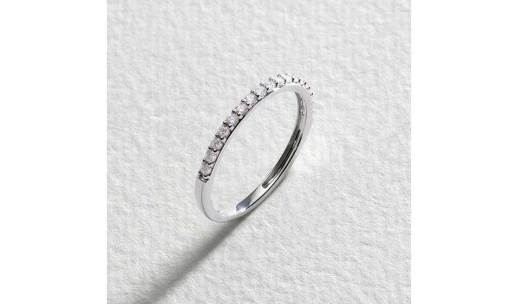 Pure Brilliance 9ct White Gold 0.25ct Lab Diamond Ring - L