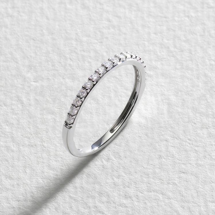 Pure Brilliance 9ct White Gold 0.25ct Lab Diamond Ring - M 0