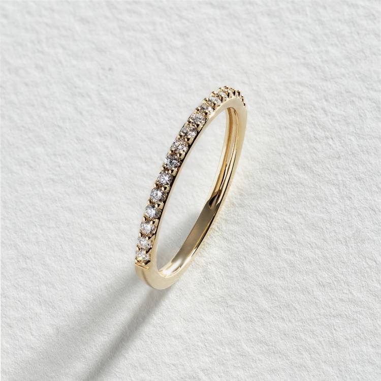 Pure Brilliance 9ct Yellow Gold 0.25ct Lab Diamond Ring - Q 0