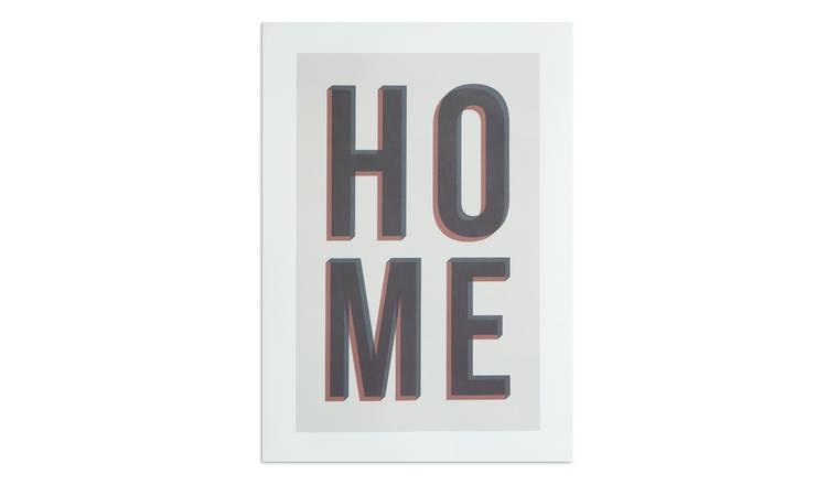 Habitat Home Typographic Unframed Wall Print - A2