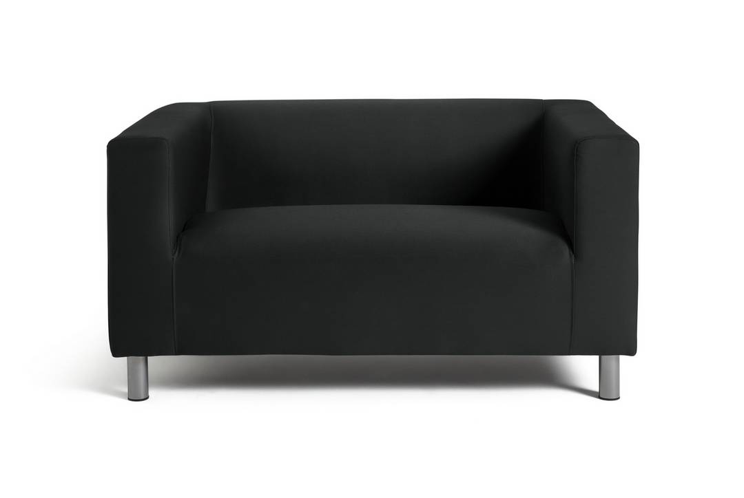 Habitat Moda Small Fabric 2 Seater Sofa - Black