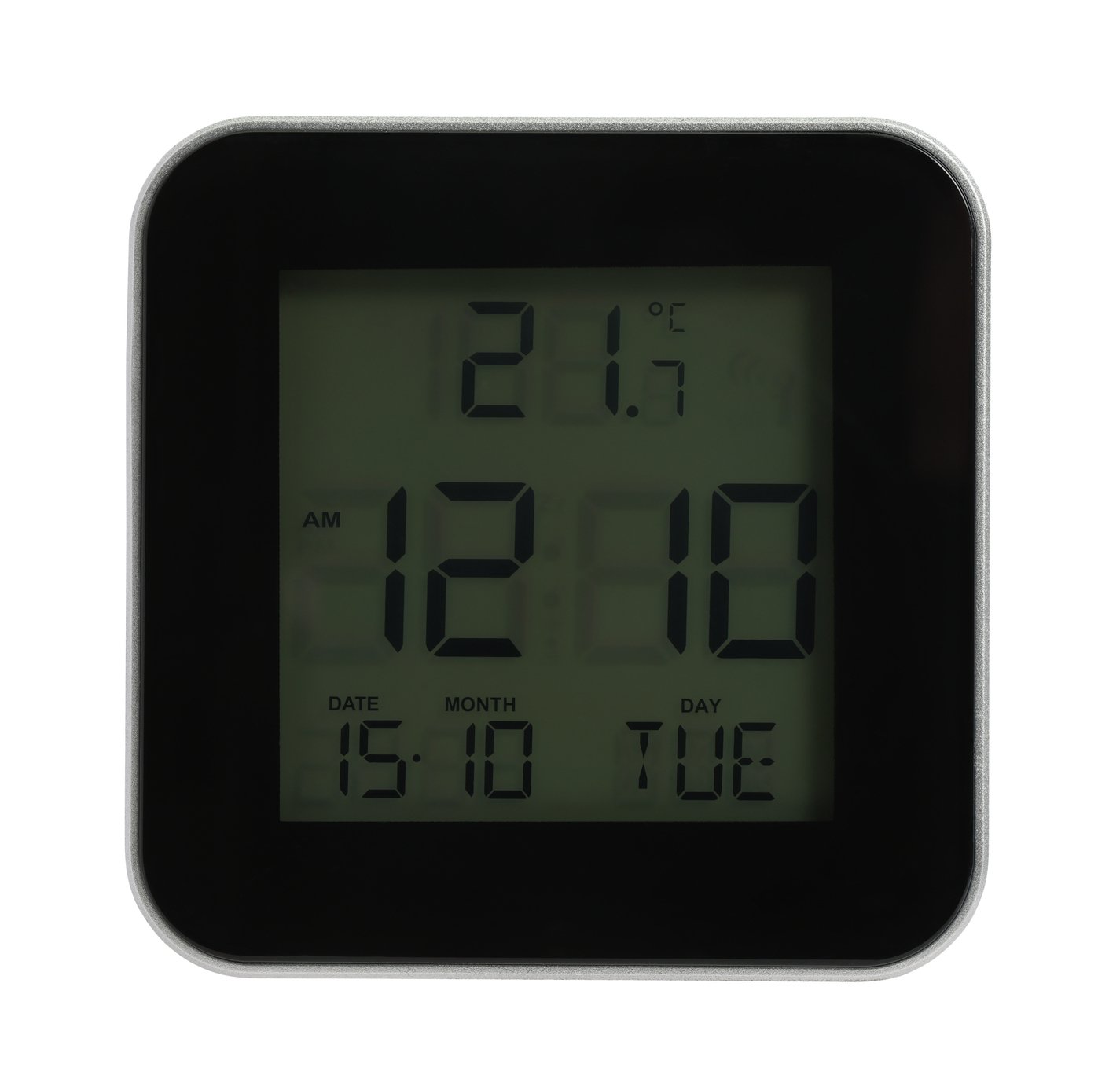 Habitat LCD Display Digital Alarm Clock - Silver