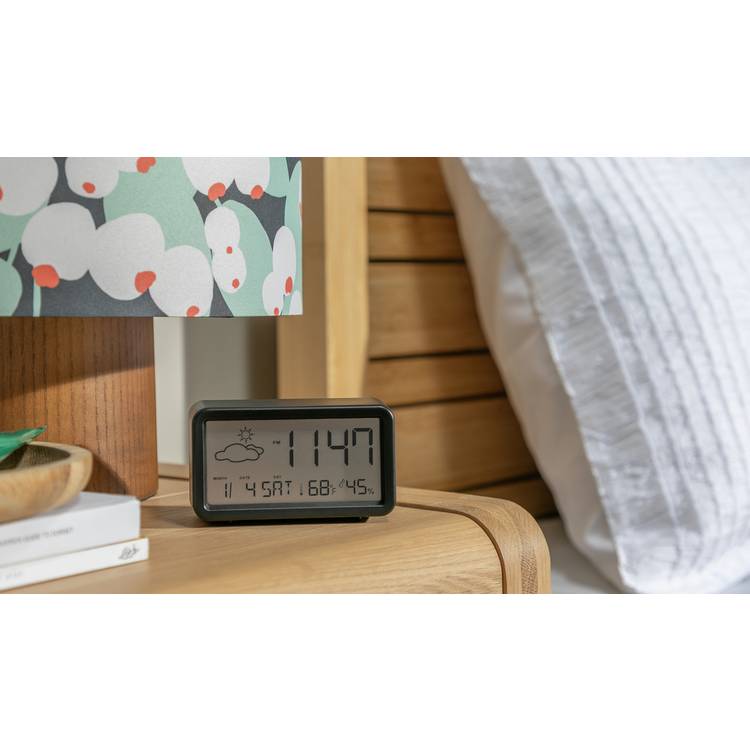 Constant LCD Display Digital Alarm Clock - Black 0