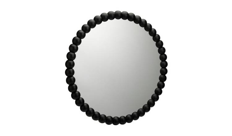 Black round best sale mirror