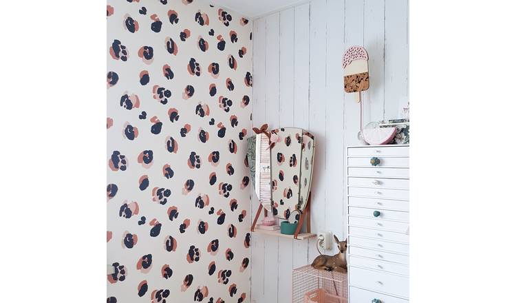 Grandeco Nursery Leopard 4 Lane Repeatable Wallpaper Mural - 2 x 2.8m
