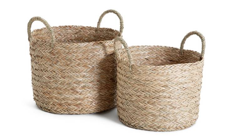 Habitat Hand Woven Baskets - Natural - Set of 2