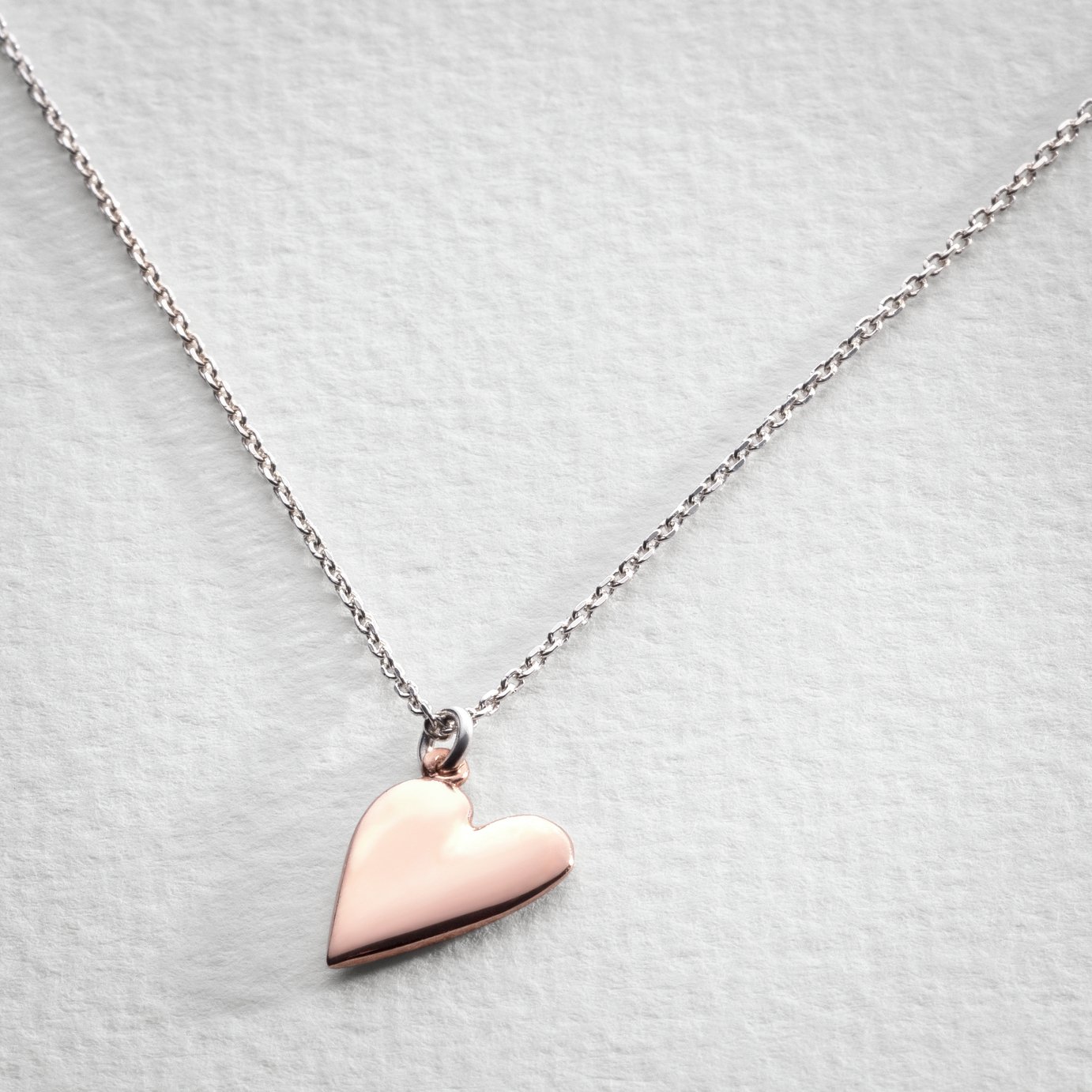 Revere Rose Gold Plated Sterling Silver Heart Pendant