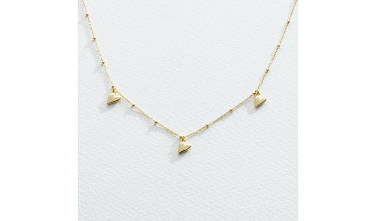 Gold heart necklace deals argos