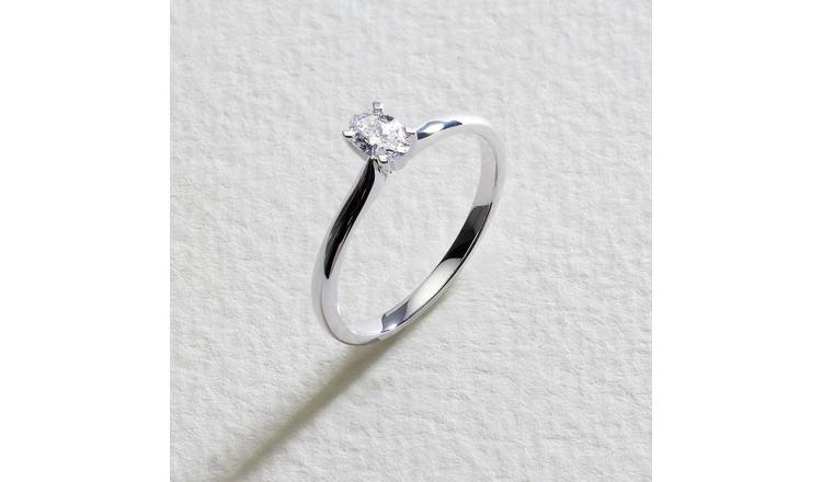 Pure Brilliance 9ct White Gold 0.25ct Lab Diamond Ring - I