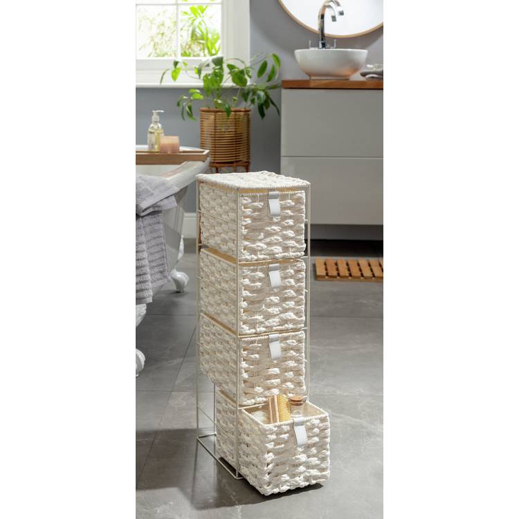 Argos Home 4 Drawer Slim Bathroom Storage Unit - White 0