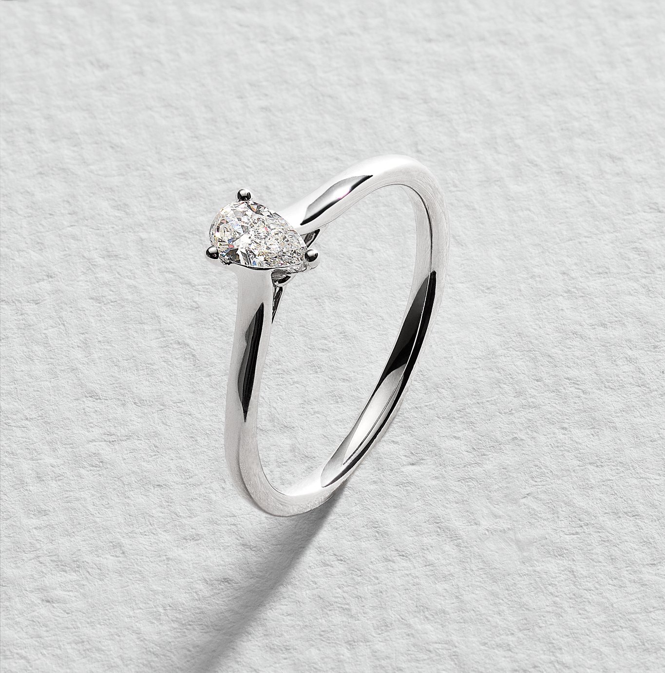 Pure Brilliance 9ct White Gold 0.25ct Lab Diamond Ring - L