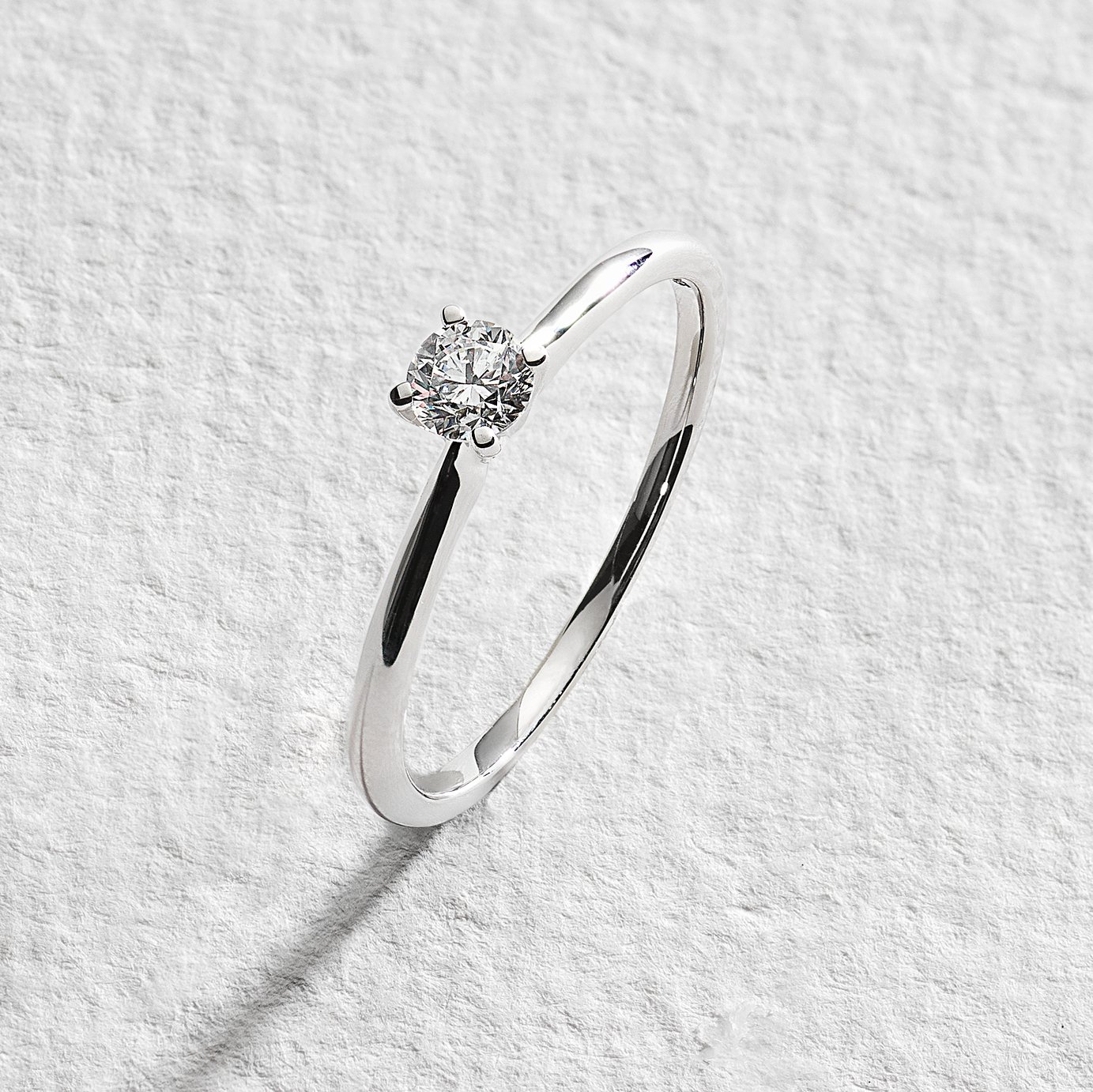 Pure Brilliance 9ct White Gold 0.25ct Diamond Ring - Size I