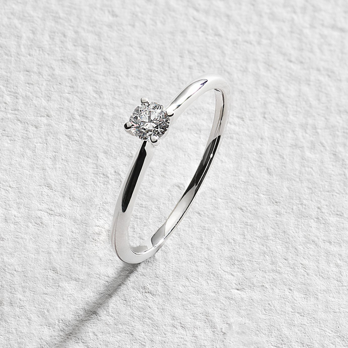 Pure Brilliance 9ct White Gold 0.25ct Diamond Ring - Size M