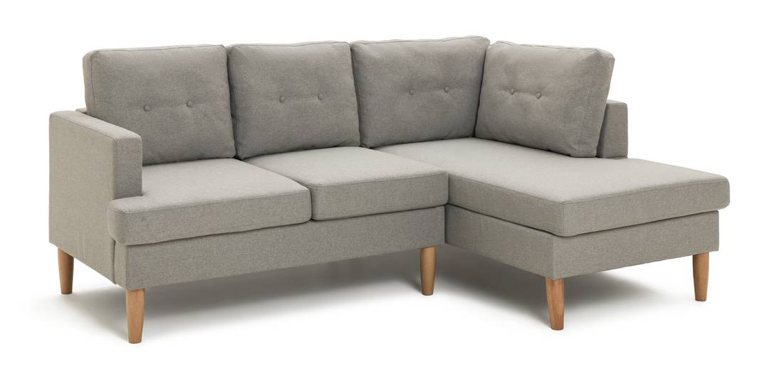 Habitat Joshua Right Hand Corner Sofa - Light Grey