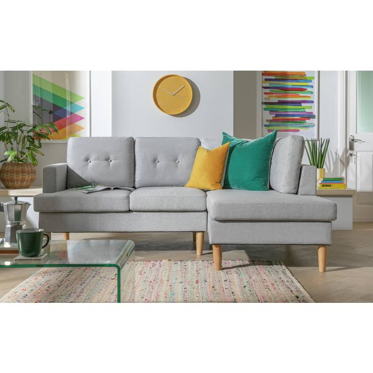 Habitat Joshua Self Assembly Right Hand Corner Sofa – Grey 0