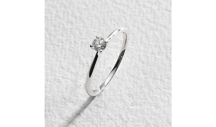 Pure Brilliance 9ct White Gold 0.25ct Lab Diamond Ring - R