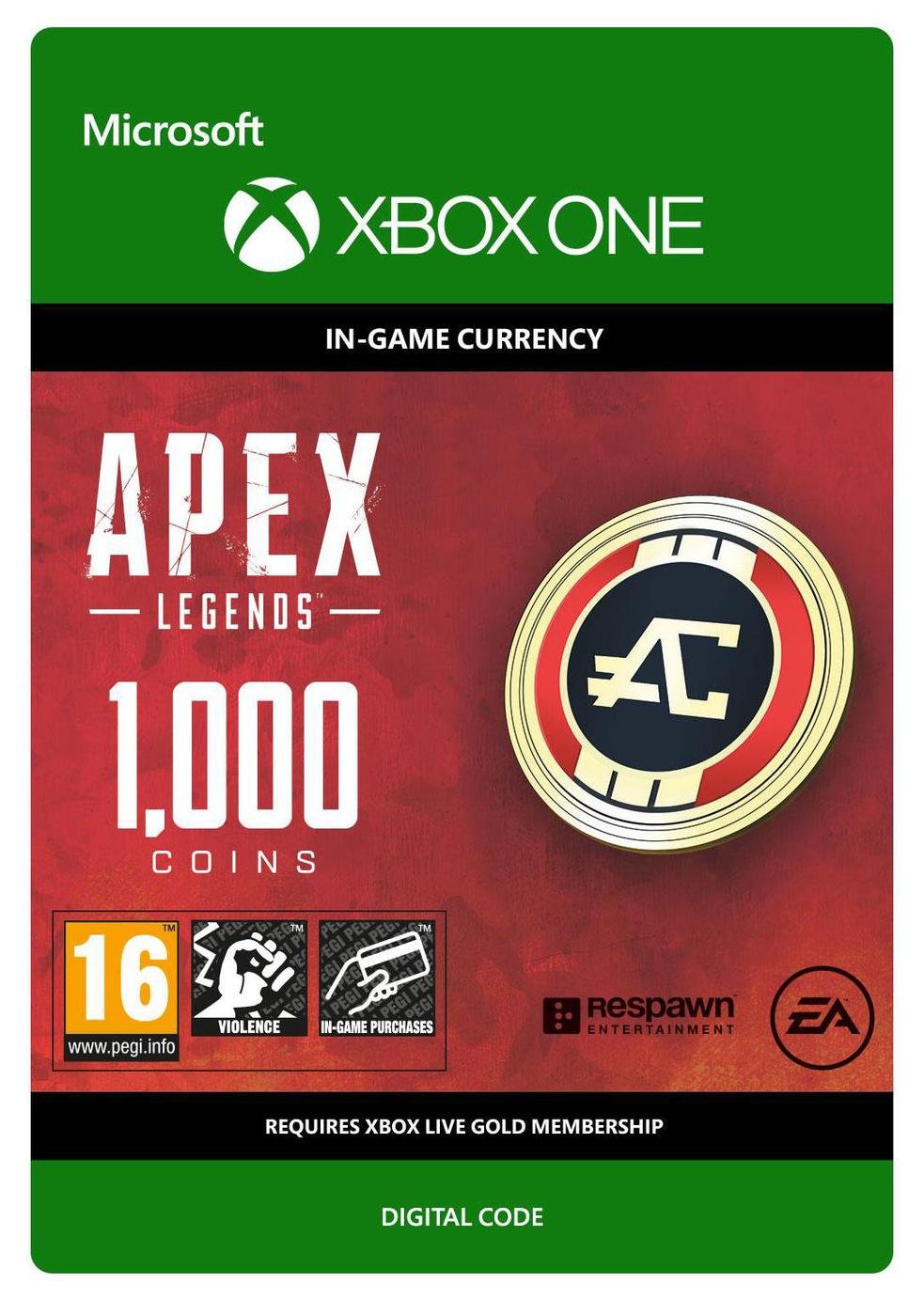 Apex Legends 1000 Coins Xbox One Receipt Code