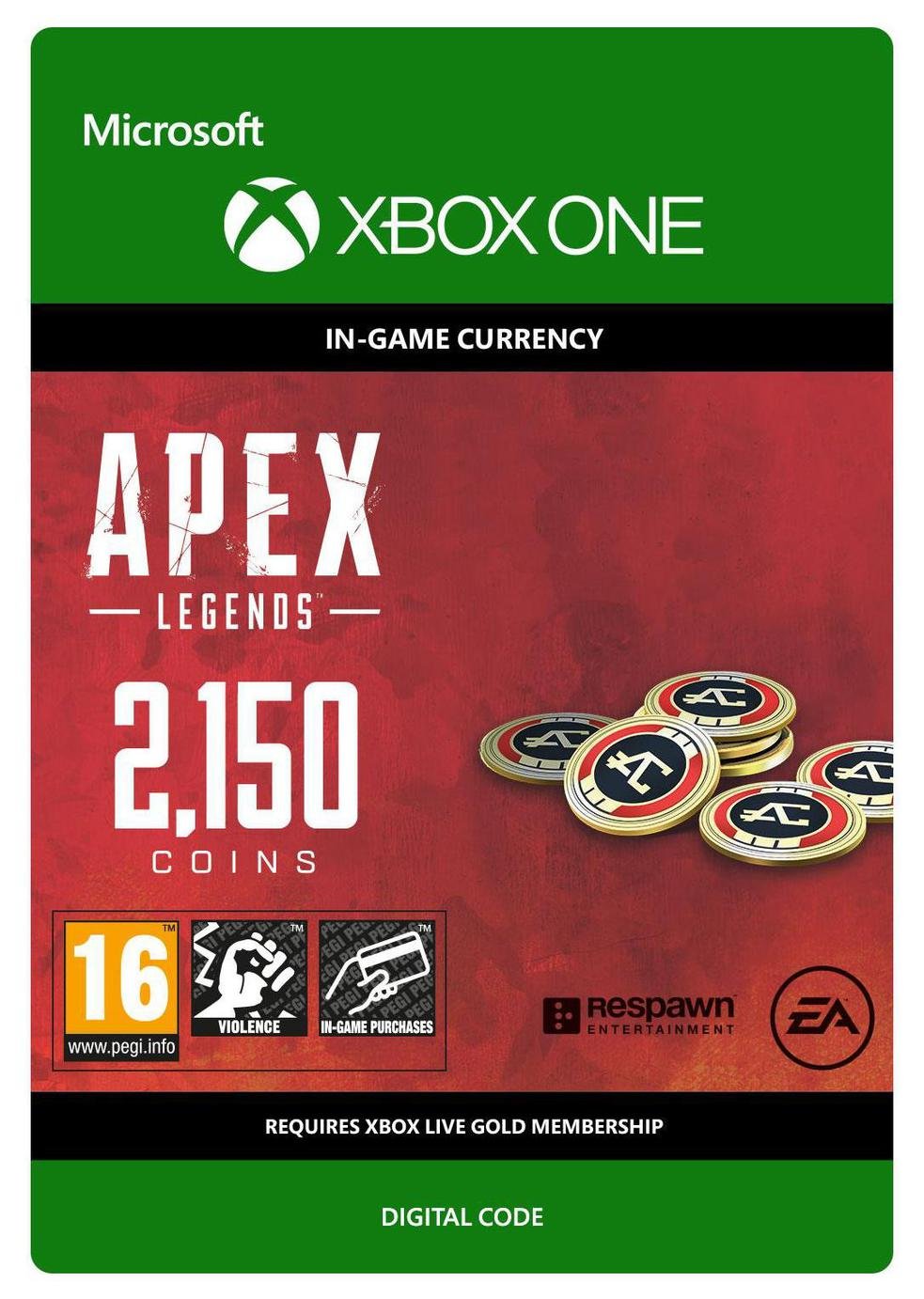 Apex Legends 2150 Coins Xbox One Receipt Code