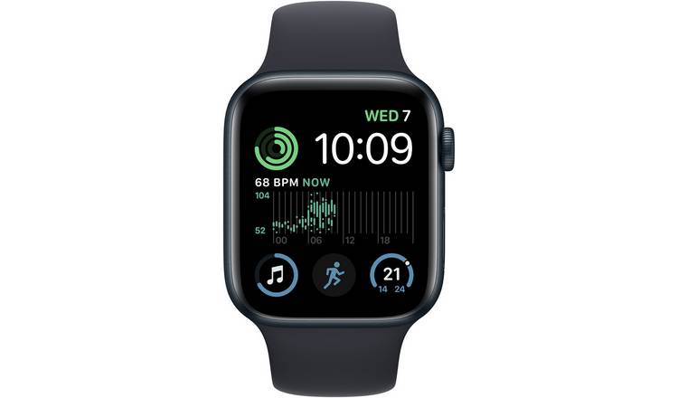 Buy Apple Watch SE GPS 44mm Alu Case/Midnight Sport Band 2022 | Fitness and  activity trackers | Argos