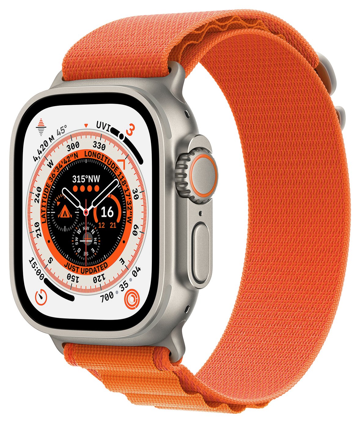 Apple Watch Ultra 49mm Titanium Case/ Orange - Small