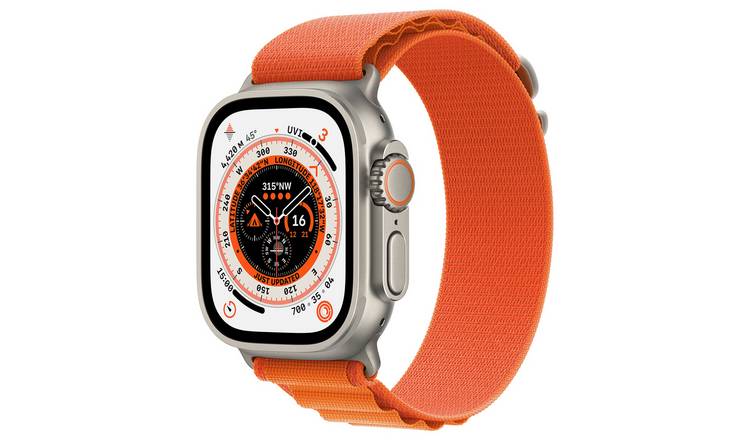 Buy Apple Watch Ultra 49mm Titanium Case Orange Argos