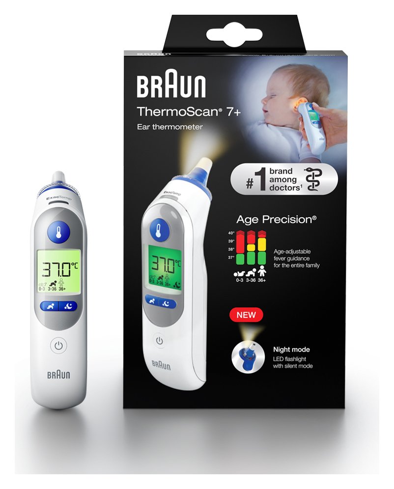Braun IRT6525 ThermoScan 7+ Ear thermometer with Night mode
