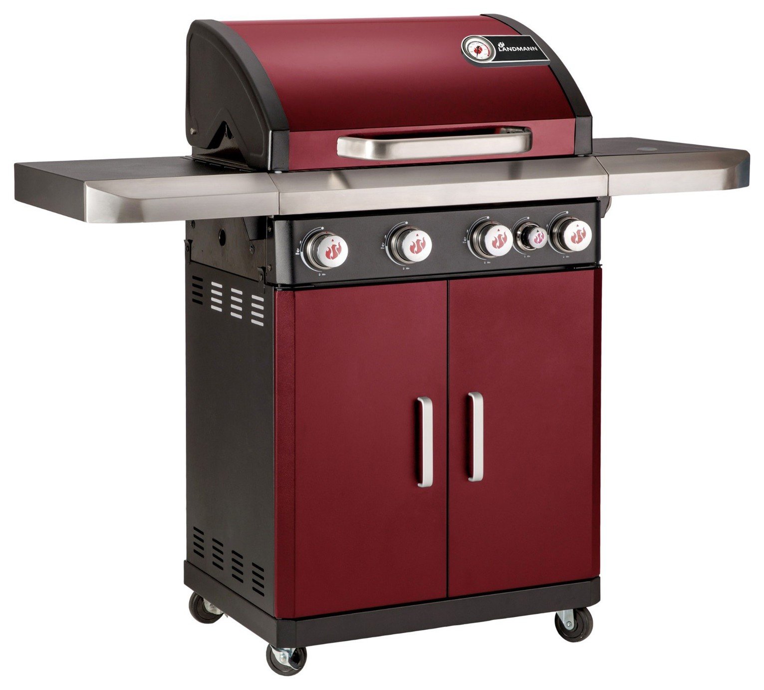 LANDMANN Rexon cooK 4 Burner Gas BBQ - Red