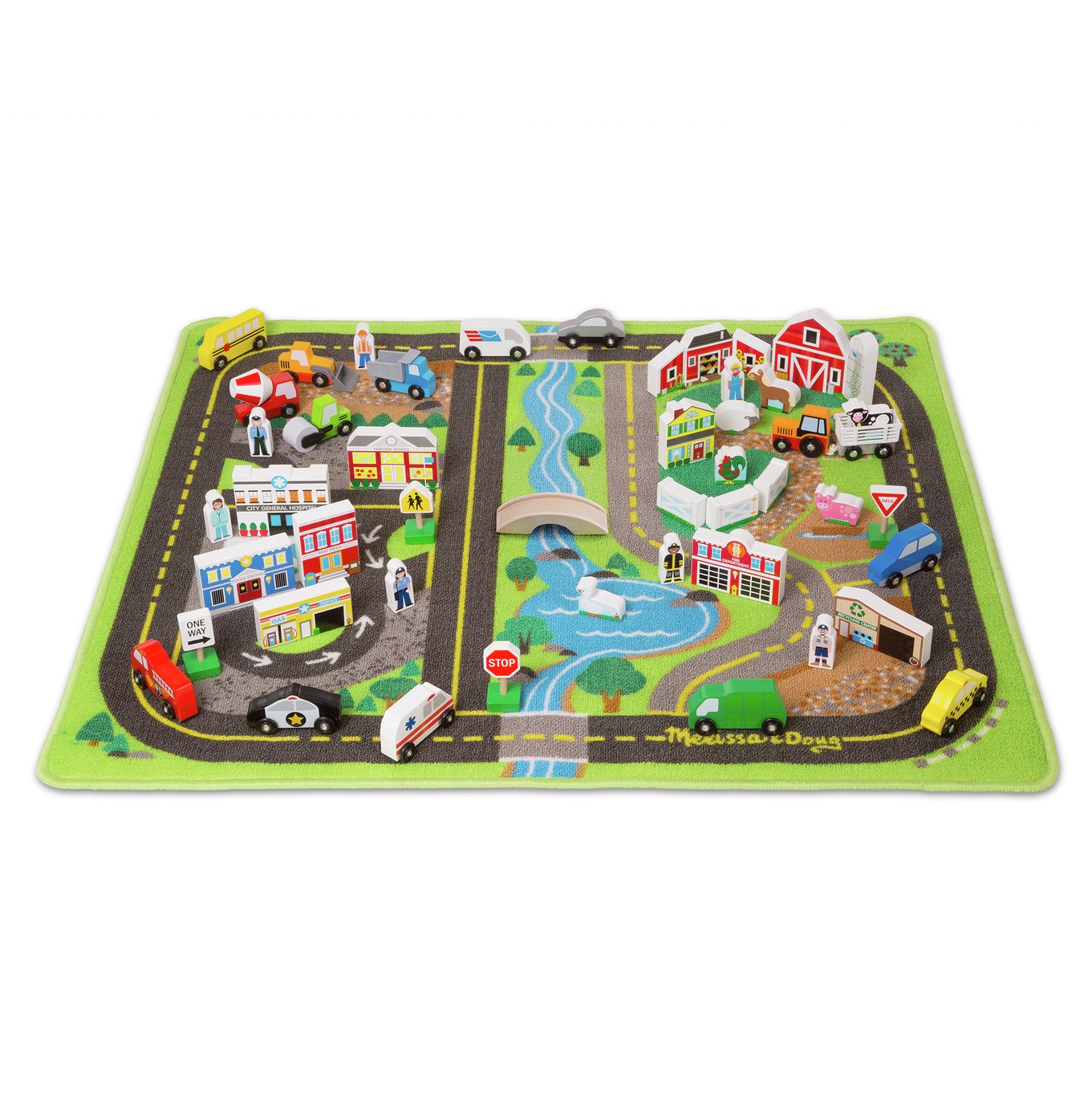 melissa and doug race track rug