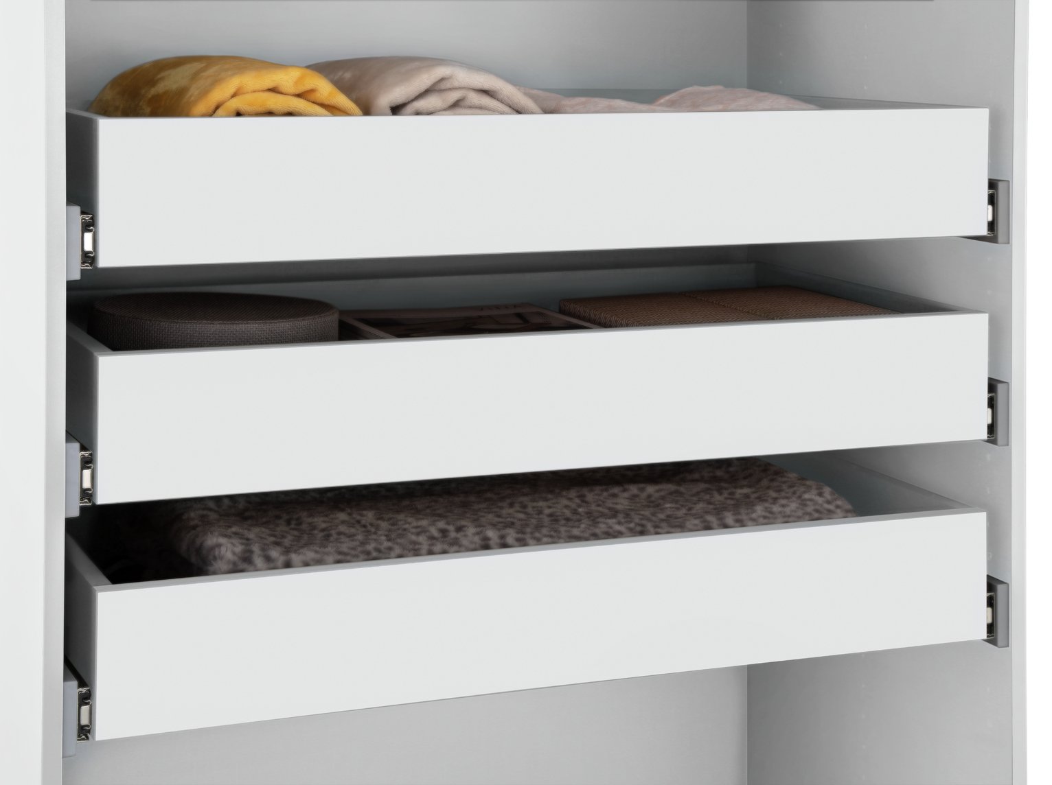 Habitat Munich Double White  Internal Drawer - 3 Pack