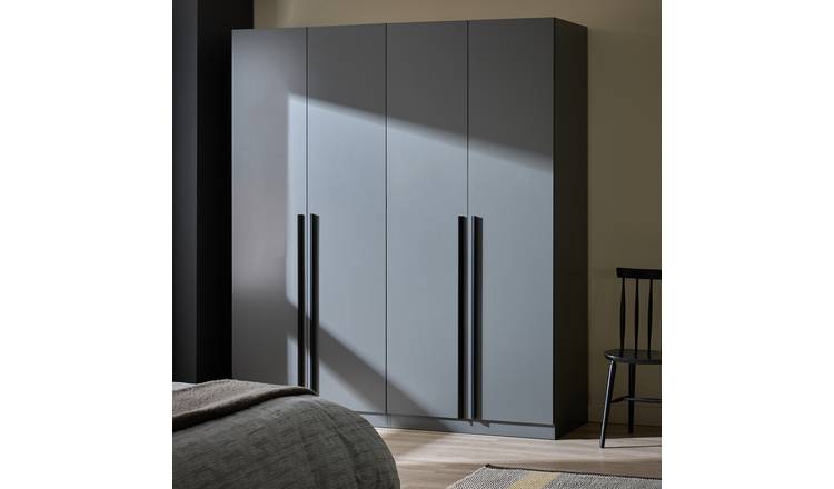 Habitat Munich 4 Door 3 Drawer Wardrobe - Anthracite